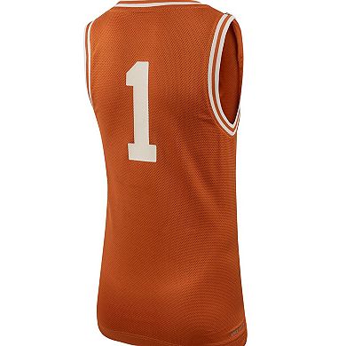 Youth Nike #1 Texas Orange Texas Longhorns Icon Replica Basketball Jersey