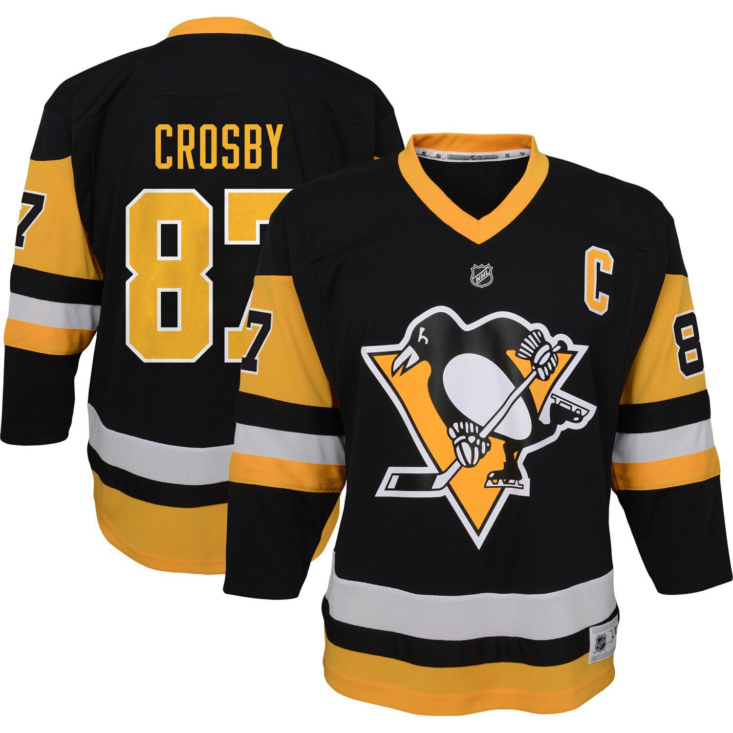 Men's Fanatics Branded Sidney Crosby Black Pittsburgh Penguins 2021/22 Alternate Premier Breakaway Player Jersey, XL