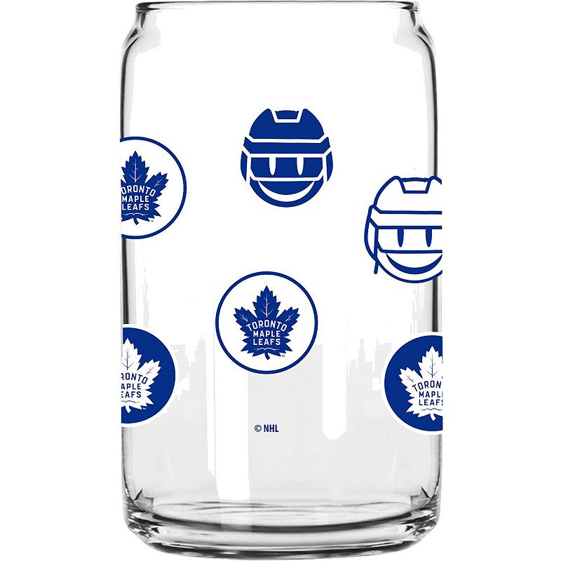 Toronto Maple Leafs 16oz. Smiley Can Glass, Multicolor