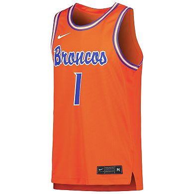 Men's Nike #0 Orange Boise State Broncos Replica Basketball Jersey
