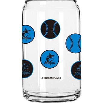 Miami Marlins 16oz. Smiley Can Glass