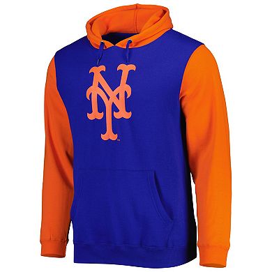 Men's Stitches Royal/Orange New York Mets Team Pullover Hoodie