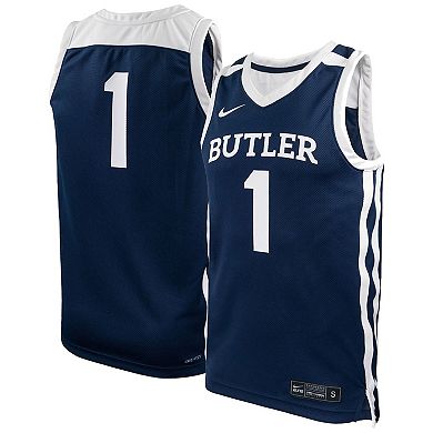 Men's Nike #1 Navy Butler Bulldogs Replica Basketball Jersey