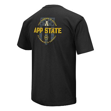 Men's Colosseum Black Appalachian State Mountaineers OHT Military Appreciation T-Shirt