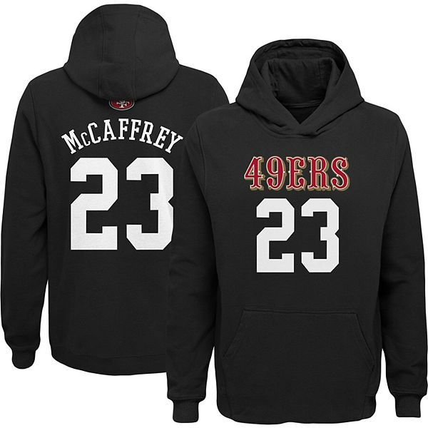 Men's Pro Standard Christian McCaffrey Scarlet San Francisco 49ers Player Name & Number Hoodie T-Shirt Size: Extra Large