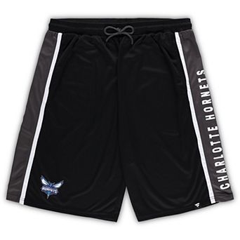 Men's Fanatics Branded Black Charlotte Hornets Big & Tall Referee Iconic Mesh Shorts