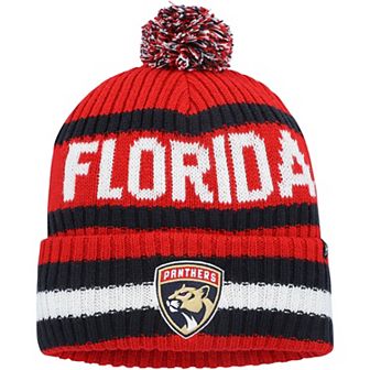 Men's '47 Red Florida Panthers Bering Cuffed Knit Hat with Pom