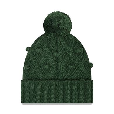 Women's New Era Green Green Bay Packers Toasty Cuffed Knit Hat with Pom