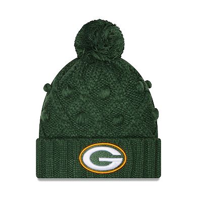 Women's New Era Green Green Bay Packers Toasty Cuffed Knit Hat with Pom
