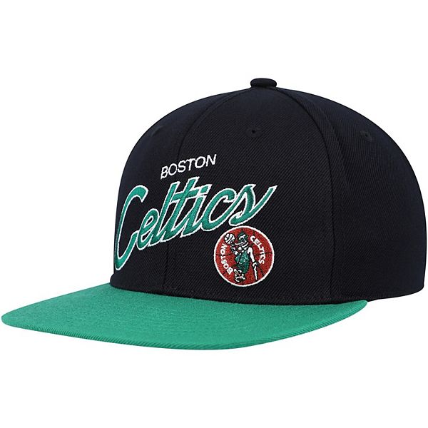 Mitchell & Ness Boston Celtics Snapback Hat Cap Green NBA Shorts Hooks Black