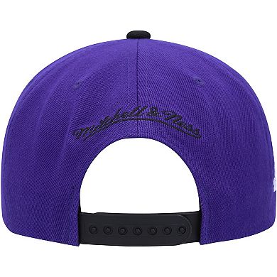 Men's Mitchell & Ness Purple/Black Los Angeles Lakers Side Core 2.0 Snapback Hat