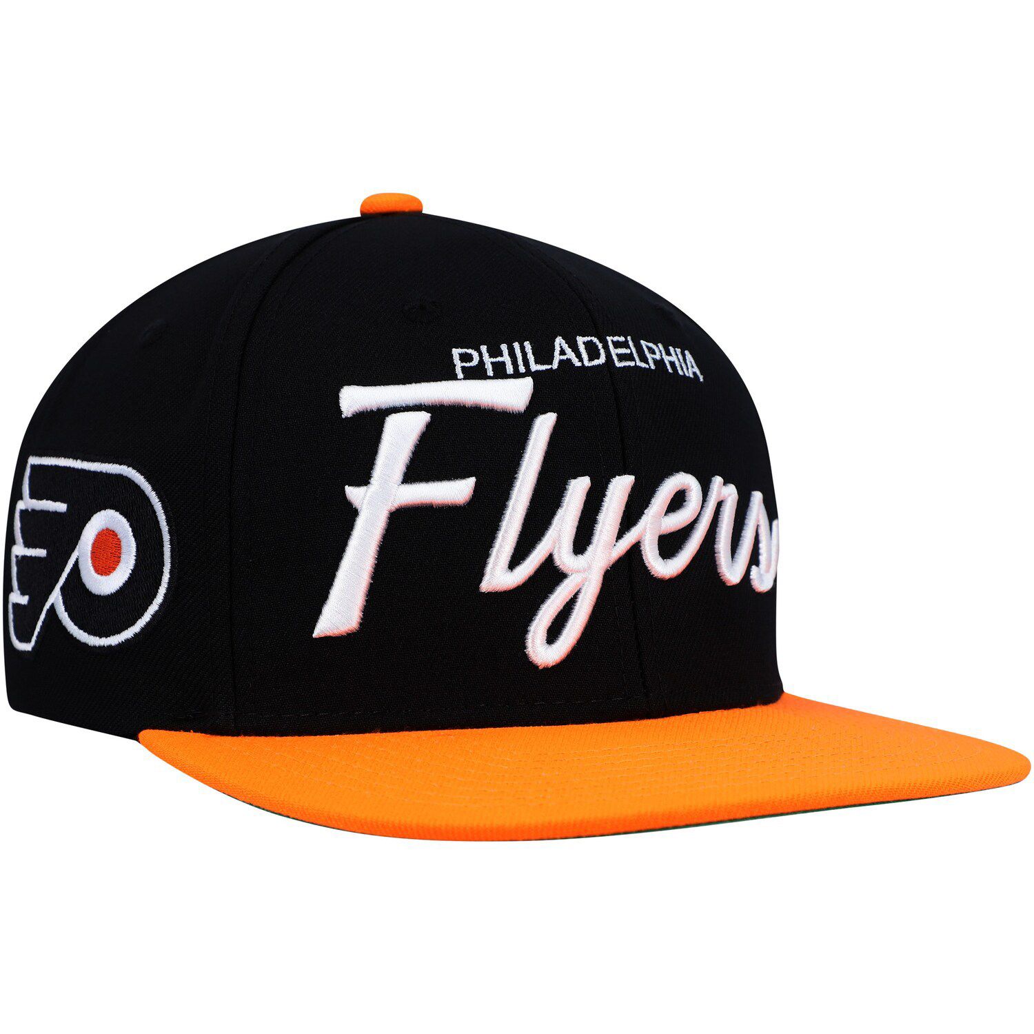 Mitchell & Ness Cleveland Browns Snapback Hat Cap Paintbrush  Black/Orange/White