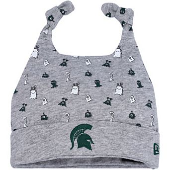 Newborn & Infant New Era Heather Gray Michigan State Spartans Critter Cuffed Knit Hat