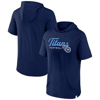 Men's Fanatics Branded Navy Tennessee Titans Offensive Strategy Short Sleeve Pullover Hoodie