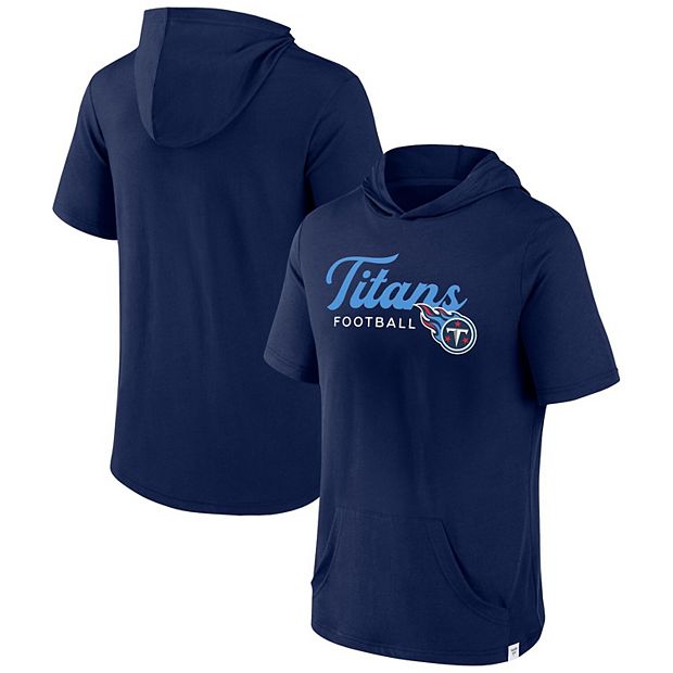 Men's Fanatics Branded Navy Tennessee Titans Offensive Strategy Short Sleeve  Pullover Hoodie