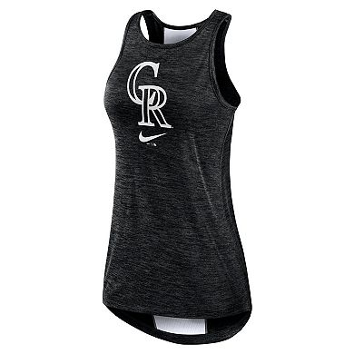 Women's Nike Black Colorado Rockies Right Mix High Neck Tank Top