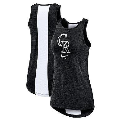 Women's Nike Black Colorado Rockies Right Mix High Neck Tank Top