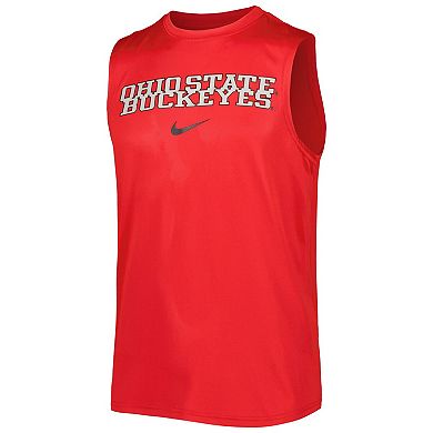 Youth Nike Scarlet Ohio State Buckeyes Legend Performance Sleeveless T 