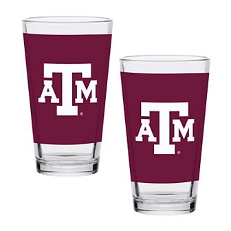 Texas A&M Aggies Two-Pack Knockout 16oz. Pint Glass Set