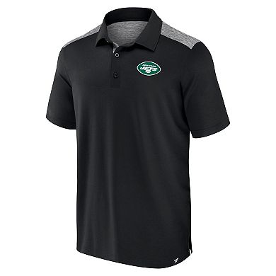Men's Fanatics Branded Black New York Jets Long Shot Polo