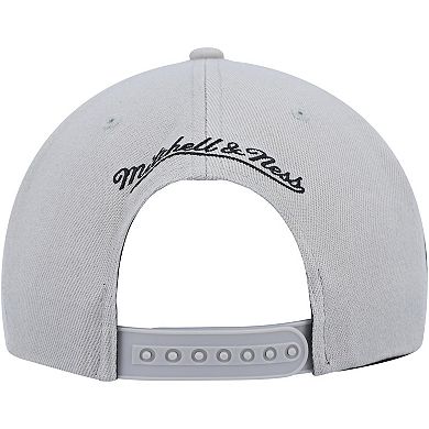 Men's Mitchell & Ness Gray Brooklyn Nets Side Core 2.0 Snapback Hat