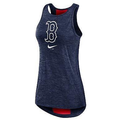 Women's Nike Navy Boston Red Sox Dri-FIT Performance Right Mix High Neck Tank Top