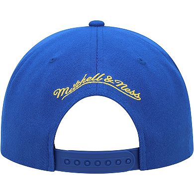 Men's Mitchell & Ness Royal Golden State Warriors Side Core 2.0 Snapback Hat