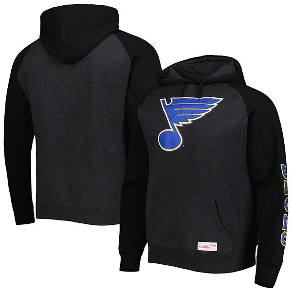 Lids St. Louis Blues Mitchell & Ness Head Coach Pullover Hoodie -  Blue/Heather Gray