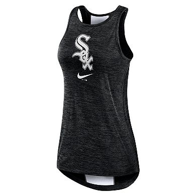 Women's Nike Black Chicago White Sox Dri-FIT Performance Right Mix High Neck Tank Top