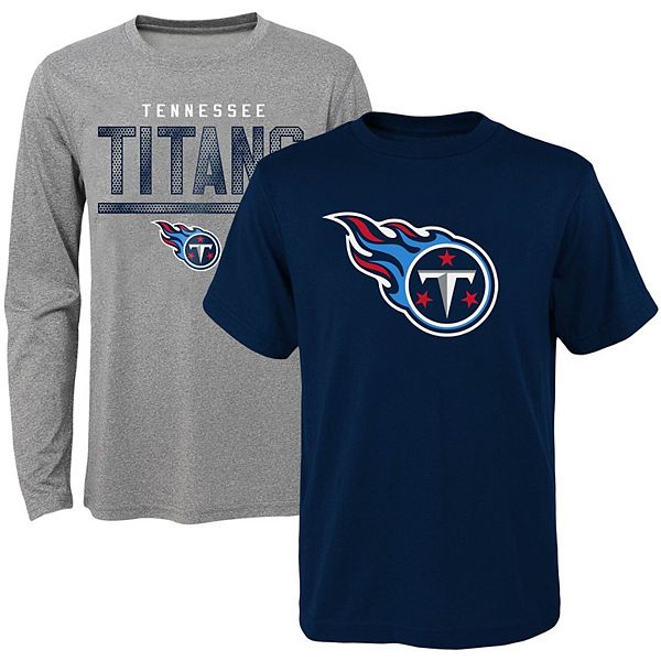 Outerstuff Youth Heathered Gray Tennessee Titans Long Sleeve T-Shirt &  Pants Sleep Set