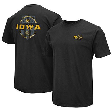 Men's Colosseum Black Iowa Hawkeyes OHT Military Appreciation T-Shirt