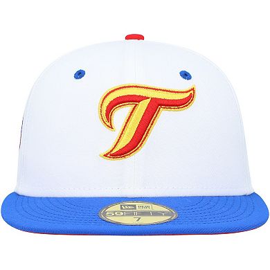 Men's New Era White/Royal Toronto Blue Jays 30th Anniversary Cherry Lolli 59FIFTY Fitted Hat