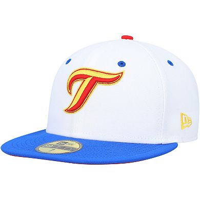 Men's New Era White/Royal Toronto Blue Jays 30th Anniversary Cherry Lolli 59FIFTY Fitted Hat