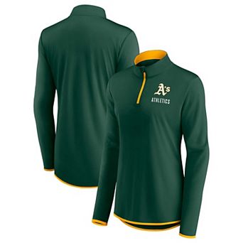 Women's Fanatics Branded Green Oakland Athletics Worth The Drive Quarter-Zip Jacket