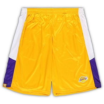 Men's Fanatics Branded Gold Los Angeles Lakers Big & Tall Champion Rush Practice Shorts