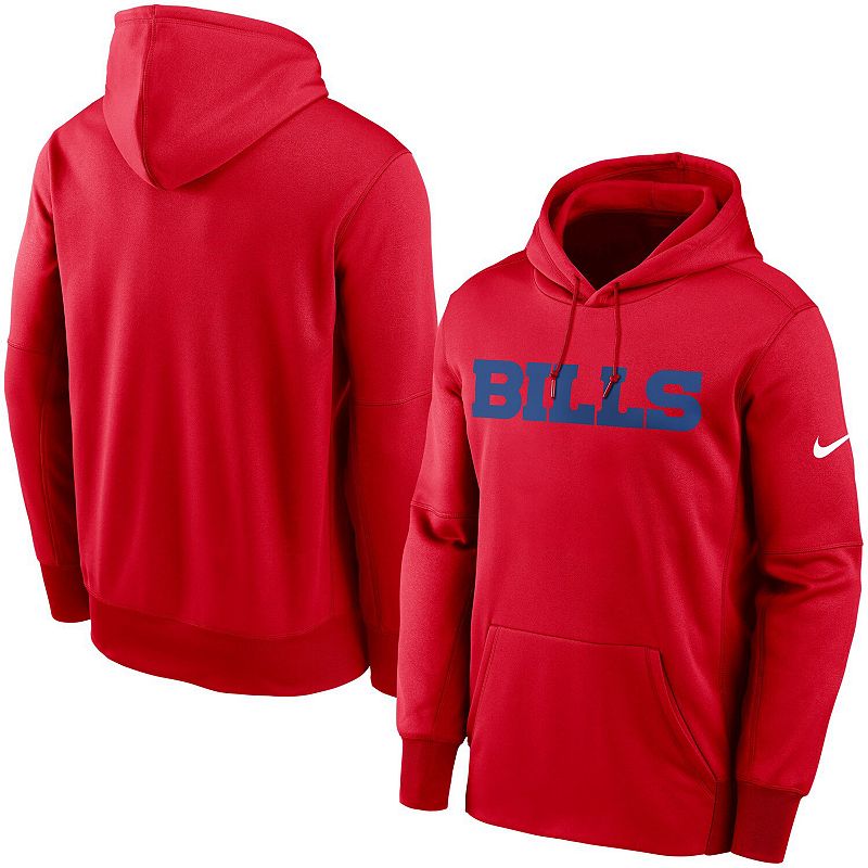 UPC 194534000022 product image for Men's Nike Red Buffalo Bills Fan Gear Wordmark Performance Pullover Hoodie, Size | upcitemdb.com