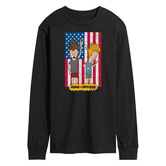 Men's Beavis And Butthead Americana Long Sleeve Tee