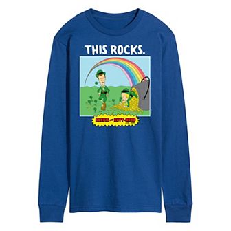 Men's Beavis And Butthead St Patricks Day Long Sleeve Tee