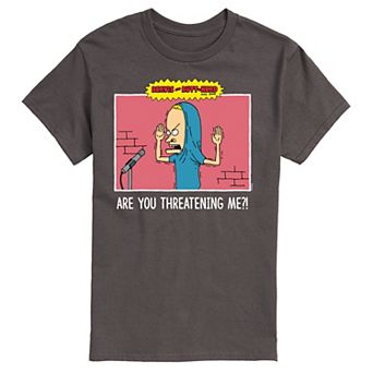 Men's Beavis And Butthead Threatening Me Tee