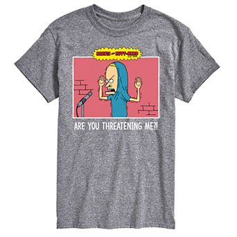 Men's Beavis And Butthead Threatening Me Tee