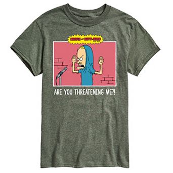 Men's Beavis And Butthead Threatening Me Tee