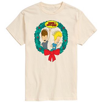 Men's Beavis And Butthead Rockin' Wreath Tee