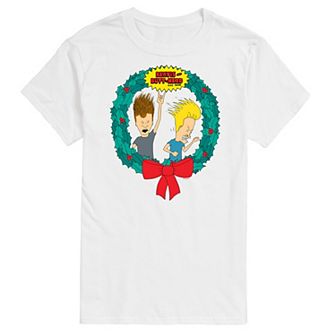 Men's Beavis And Butthead Rockin' Wreath Tee