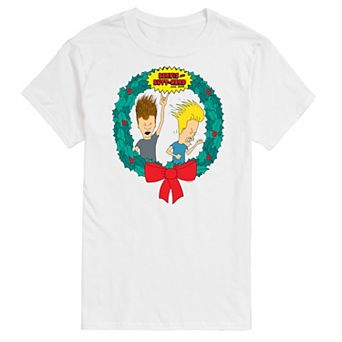 Men's Beavis And Butthead Rockin' Wreath Tee