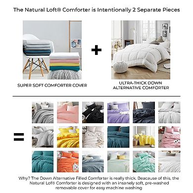 Natural Loft® Oversized Comforter - Iceberg Green