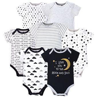 Hudson Baby Cotton Bodysuits 7 pk Moon And Back