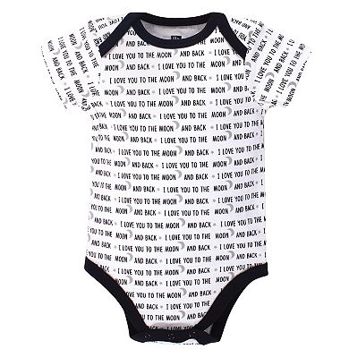 Hudson Baby Cotton Bodysuits 7pk, Moon And Back
