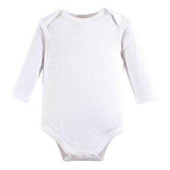 Luvable Friends Long-Sleeve Cotton Bodysuits 1 pk White