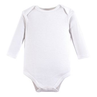 Luvable Friends Long-Sleeve Cotton Bodysuits 1 pk White