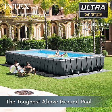 Intex 32' X 16' X 52" Ultra Xtr Rectangular Outdoor Swimming Pool Set With Pump